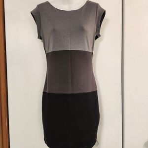 BeBop Gray and Black Mini Dress